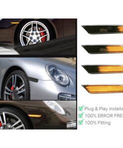 Kit Freccia Laterale a Led Side Marker Dinamica Lente Fume Porsche 911 Boxster 996 Resistenza Inclusa