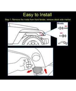 Kit Freccia Laterale a Led Side Marker Dinamica Lente Fume Jeep Wrangler JK 2007-2015