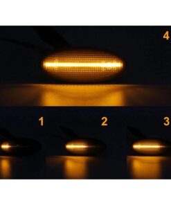 Kit Freccia Laterale a Led Side Marker Dinamica Lente Fume Per Opel Vectra B 1995-2002 Resistenza Inclusa