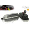 Kit Freccia Laterale a Led Side Marker Dinamica Lente Trasparente Seat Ibiza 6L Cordoba Toledo Leon Skoda Octavia OEM 14805294