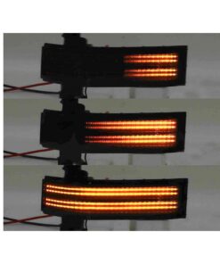 Kit Freccia Specchietto Retrovisore Led Dinamico Sequenziale Per Chevrolet Silverado GMC Sierra 1500 2500HD 3500HD Lente Fume Arancione