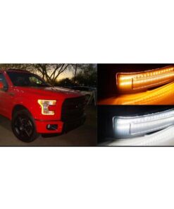 Kit Freccia Led Specchietto Retrovisore Dinamico Sequenziale Ford F150 Dopo 2015 FL34-13B382A Lente Fume Arancione + DRL