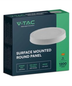 Alternative view of Plafoniera Pannello Led Slim Montaggio a Plafone Rotondo 12W 1200LM 6500K SKU-7875