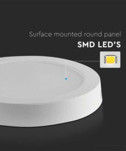 Plafoniera Pannello Led Slim Montaggio a Plafone Rotondo 18W 1980LM 3000K SKU-7876