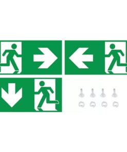 Kit Emergenza Da Parete Muro Soffitto Orientabile 90 Gradi Modalita SA e SE Led Samsung 2W 3 Ore Autonomia Indicatore Uscita Emergenza SKU-836