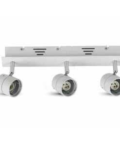 Portafaretto Da Soffitto Esterno Per 3 Teste Lampade Led GU10 Orientabile Colore Bianco SKU-3619
