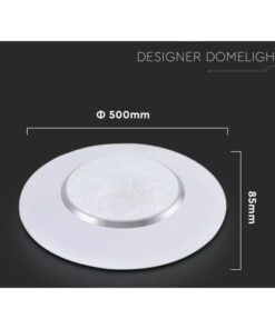 Plafoniera A Led Da Soffitto CCT 3 in 1 Rotonda 60W D500mm Effetto Stellato Cristallo Con Telecomando Incluso SKU-14621