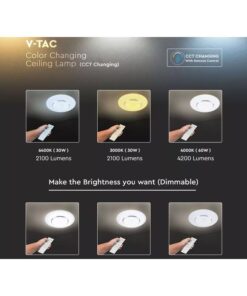 Plafoniera A Led Da Soffitto CCT 3 in 1 Rotonda 60W D500mm Effetto Stellato Cristallo Con Telecomando Incluso SKU-14621