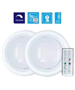 2 Pezzi Mini Lampade LED RGB Dimmerabili con Telecomando 4 Modalità 6lm 0.5W