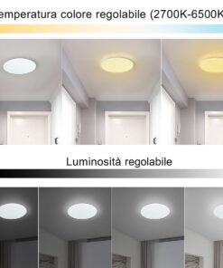 Plafoniera LED WiFi RGB 20W 1600lm Tuya Smart Life D258x58mm