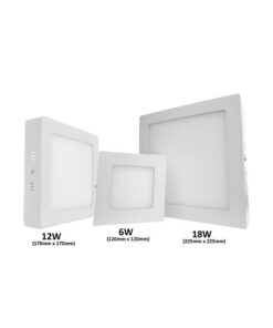 Plafoniera Faretto Led Da Soffitto Muro Parete Quadrata 12W Bianco Caldo 170x170mm