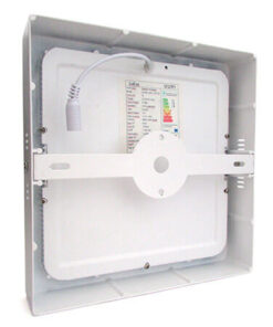 Plafoniera Faretto Led Da Soffitto Muro Parete Quadrata 18W Bianco Caldo 225x225mm