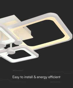 V-TAC Lampadario LED a Plafone 70W 6000lm Bianco, Dimmerabile CCT 3000K 4000K 6000K - SKU 23395