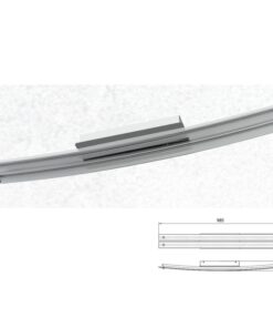 Alternative view of Plafoniera Led Da Soffitto Moderna Designer Bend Cromato Con Vetro Doppio Tubo Lunghezza 985mm 36W 4000K SKU-3899