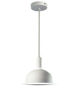 Lampadario LED con Paralume in Alluminio e Portalampada E14 (Max 60W) Colore Bianco SKU 3920