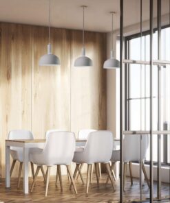 Lampadario LED con Paralume in Alluminio e Portalampada E14 (Max 60W) Colore Bianco SKU 3920