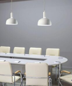 Lampadario LED con Paralume in Alluminio e Portalampada E14 (Max 60W) Colore Bianco SKU 3920