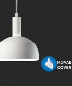 Lampadario LED con Paralume in Alluminio e Portalampada E14 (Max 60W) Colore Bianco SKU 3920