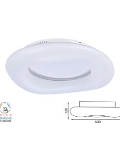 Alternative view of Plafoniera Led Da Soffitto Moderna Rotonda CCT Diametro 600mm 38W Dimmerabile Telecomando 3 In 1 SKU-3968