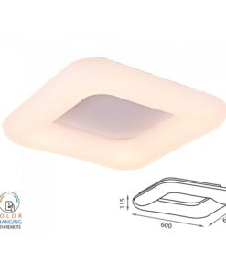 Plafoniera Led Da Soffitto Moderna CCT Quadrata 600X600mm 42W Dimmerabile Telecomando 3 In 1 SKU-3972