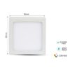 Plafoniera Pannello Led Slim Montaggio a Plafone Quadrato 90X90X24mm 6W 6000K SKU-4909