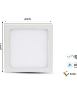 Plafoniera Pannello Led Slim Montaggio a Plafone Quadrato 90X90X24mm 6W 6000K SKU-4909