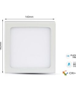 Plafoniera Pannello Led Slim Montaggio a Plafone Quadrato 140X140X24mm 12W 3000K SKU-4913