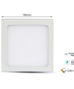 Plafoniera Pannello Led Slim Montaggio a Plafone Quadrato 190X190X24mm 18W 6400K SKU-4921