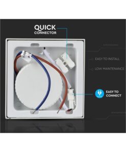 Plafoniera Pannello Led Slim Montaggio a Plafone Quadrato 190X190X24mm 18W 6400K SKU-4921