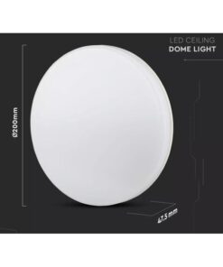 Alternative view of Plafoniera Led Rotonda 15W 100LM/W Caldo 3000K IP44 Diametro 200mm Carcassa Bianca SKU-2113889