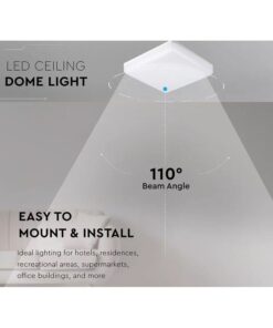 Plafoniera Led Quadrata 15W 100LM/W Caldo 3000K IP44 200X200X48mm Carcassa Bianca SKU-13909