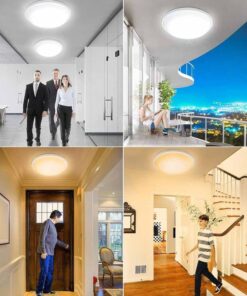 Plafoniera Led Lampada Da Parete Soffitto IP54 Rotondo 12W 1155LM 3000K Bulkhead Per Condominio D150X47mm