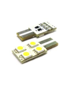 Lampada Led T10 W5W 4 Smd 5050 No Polarita Bianco 12V Luci Targa Portiere