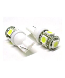24V Lampada Led T10 W5W 5 Smd Bianco Luci Posizione Camion