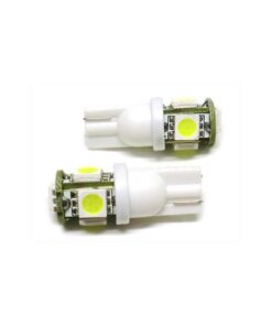 24V Lampada Led T10 W5W 5 Smd Bianco Luci Posizione Camion
