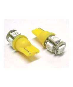 Lampada Led T10 WY5W 5 Smd 5050 Arancione Frecce Laterale 12V