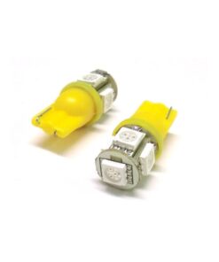 Lampada Led T10 WY5W 5 Smd 5050 Arancione Frecce Laterale 12V