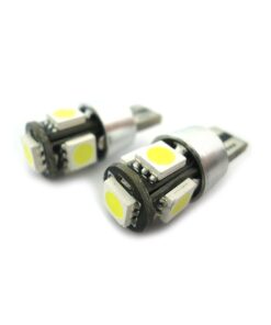 Lampada Led Canbus T10 W5W Luci di Posizione 12V 5 Smd Bianco No Errore New Con Resistenza