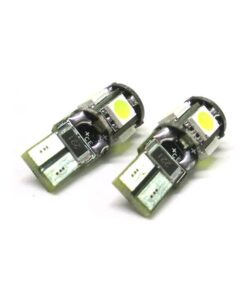 Alternative view of Lampada Led Canbus T10 W5W 5 Smd Bianco No Errore 12V Luci di Posizione Con Resistenza