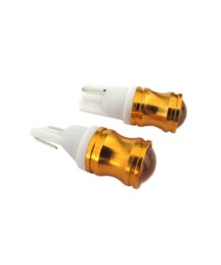 Lampada Led T10 W5W Canbus Pro No Polarita 12V 3W Chip Cree Con Anello Dissipatore Oro Super Luminoso Frontale