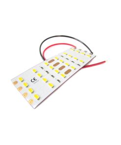 Pannello Plafoniera Led Flessibile 12V 8W Bianco Caldo 10cm Per Luci Abitacolo Cassone Furgone Camper 24 Smd 5730