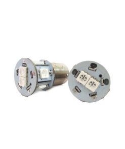 Alternative view of Lampada Led R5W R10W BA15S 12V Arancione Giallo Per Luci Frecce Moto Scooter Piedi Dritti 7 Smd 5050