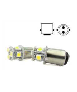 2x Lampade LED Nautica BA15D B15D 12V 24V 2W Piedi Dritti Bianco Freddo G18