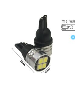 24V Lampada LED T10 W5W Bianco Freddo con 4 SMD 2835 Frontale No Polarità Durata Garantita