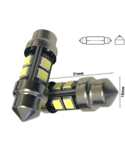 Alternative view of 24V Lampada LED Siluro T11 C5W 31mm 8 SMD 2835 No Polarità 360° Bianco Freddo Durata Garantita