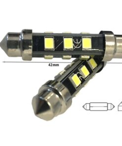 Alternative view of 24V Lampada LED Siluro T11 C5W C10W 42mm 12 SMD 2835 No Polarità 360° Bianco Freddo Durata Garantita