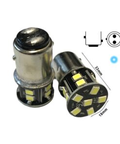 24V Lampada LED BAY15D 1157 P21/5W Bianco Freddo 16 SMD 2835 No Polarità 360° Durata Garantita
