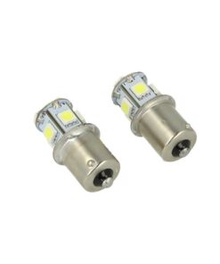24V Lampada LED Canbus BA15S G18,5 R5W Blu Piedi Dritti 8 SMD 5050 per Camion Bus Barca