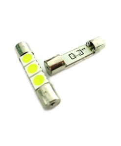 Alternative view of Lampadina Led Micro Siluro 12V T11 28mm 3 Smd 5050 Bianco Per Luci Di Cortesia Nel Parasole