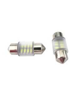 Lampadina Led Micro Siluro T11 28mm 12V 1W Bianco Freddo Per Luci Di Cortesia Nel Parasole 8 Smd 3014